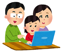 family with computer