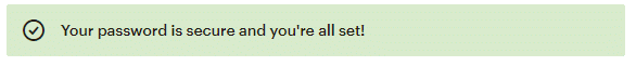 MailChimp passwprd 入力後のメッセージ
